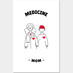 Medicine Mom - Medical Student In Medschool Funny Gift For Nurse & Doctor Medicine Posters and Art